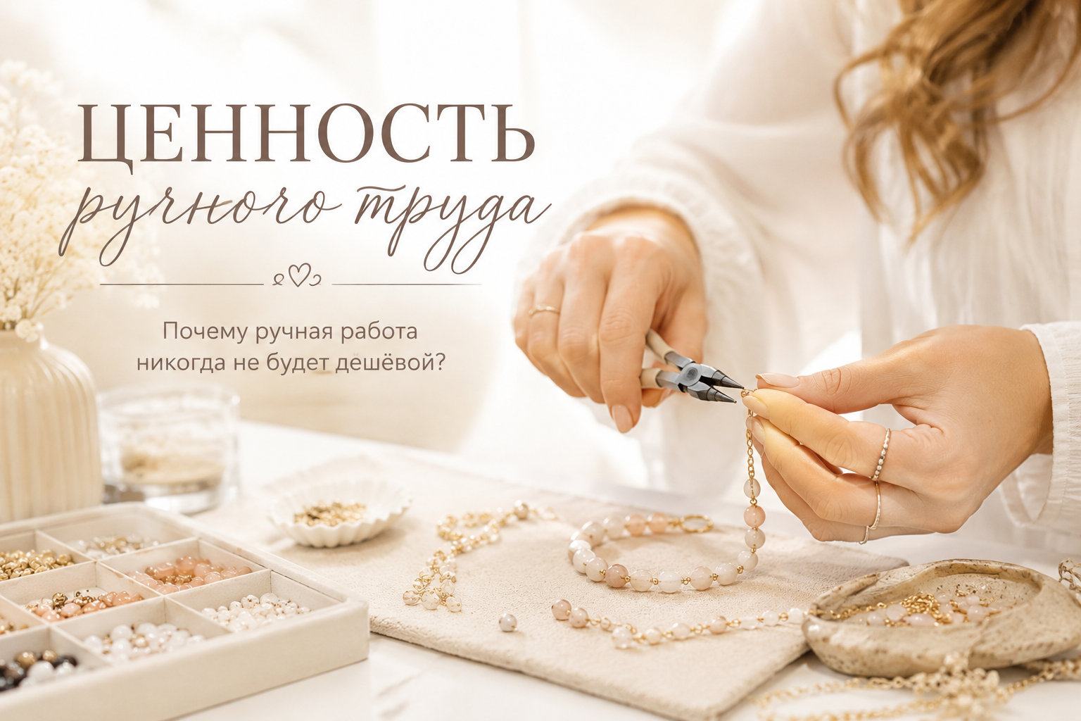 Почему ручная работа никогда не будет стоить как товар с маркетплейса