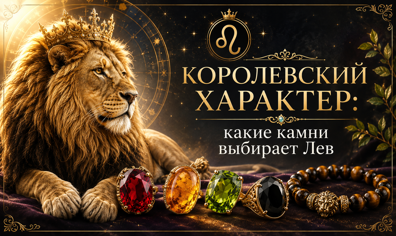 Королевский характер: какие камни выбирает Лев