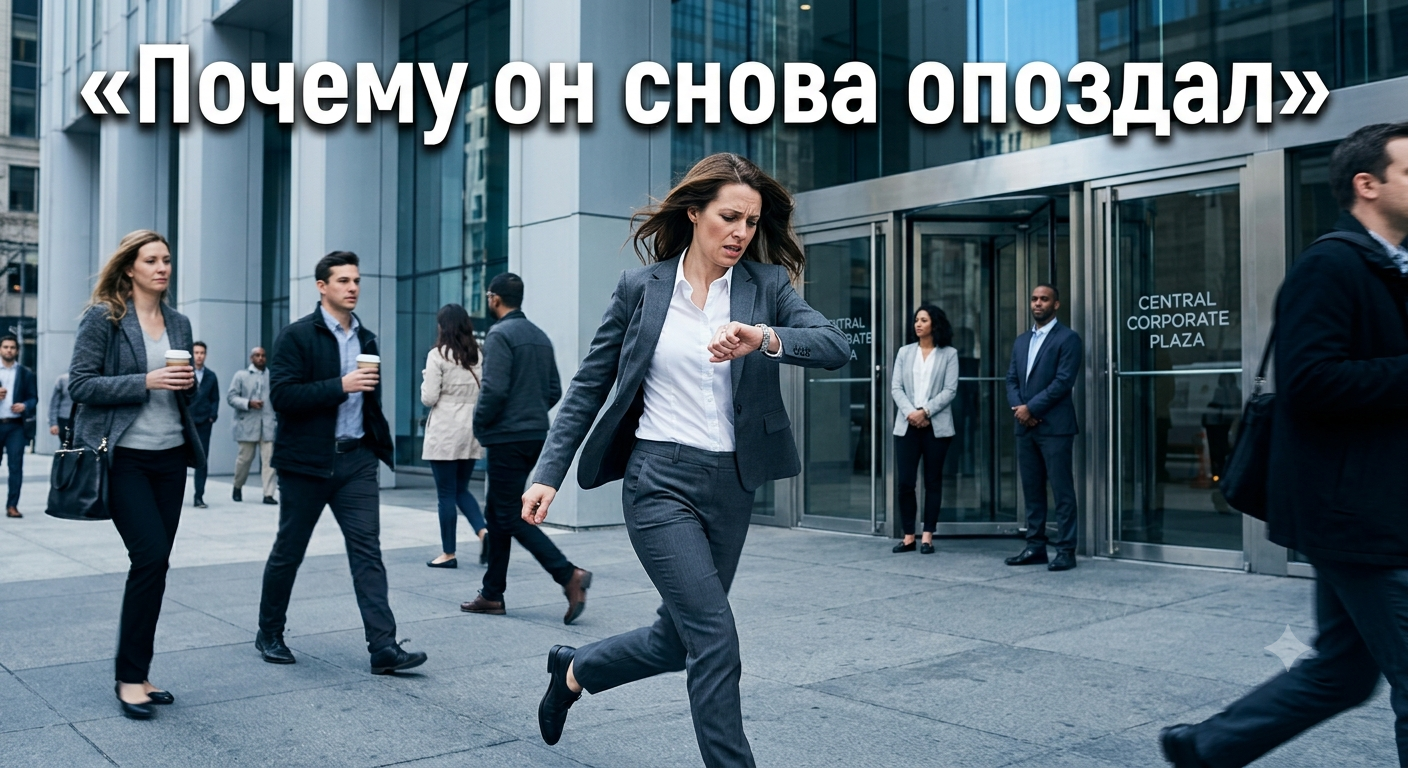 «Почему он снова опоздал. И дело здесь не во времени»