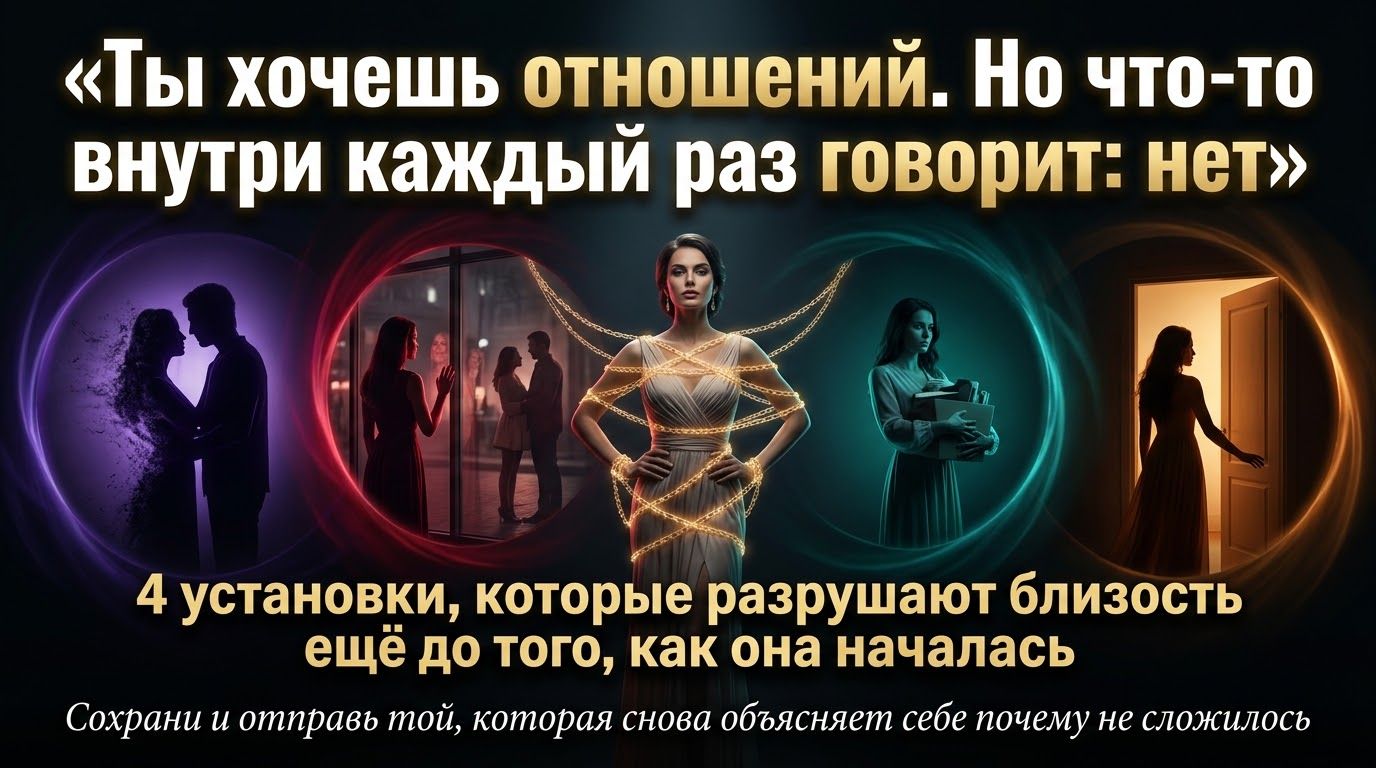 «Ты хочешь отношений. Но что-то внутри каждый раз говорит: нет»