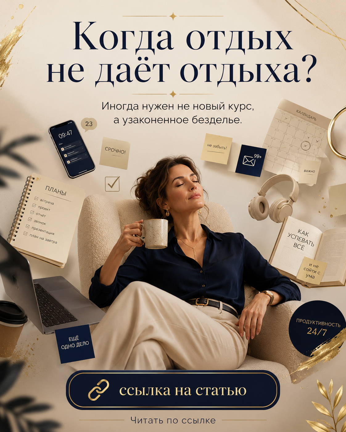 Почему успешному человеку нужно научиться ничего не делать