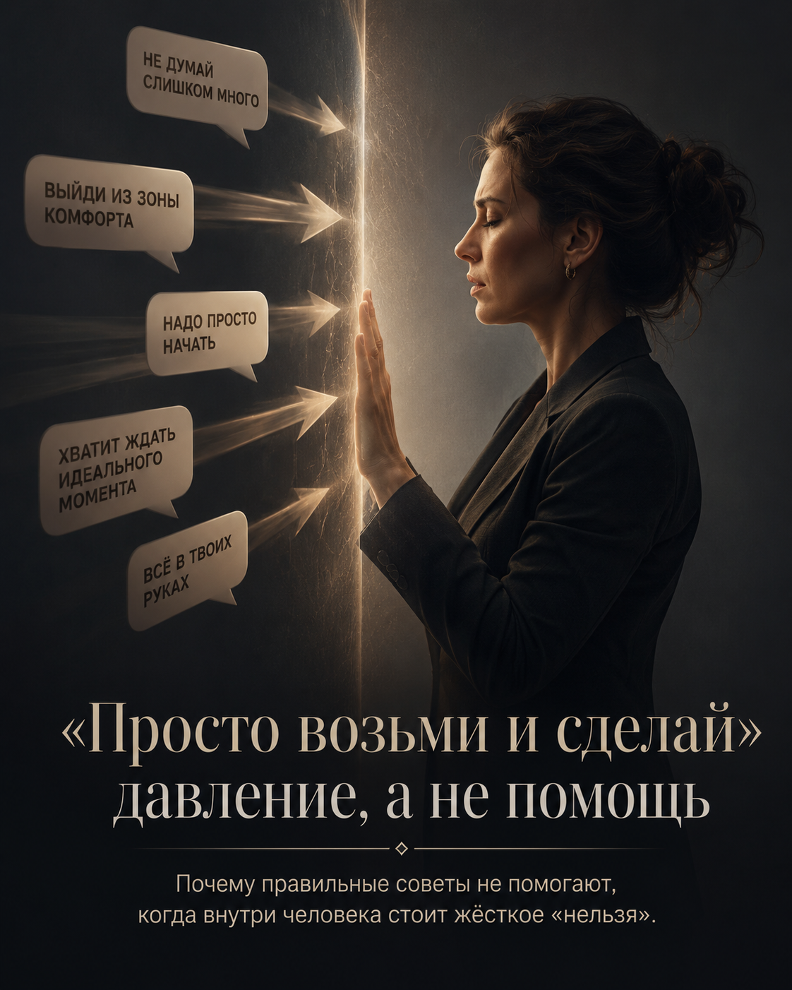 «Просто возьми и сделай» — давление, а не помощь
