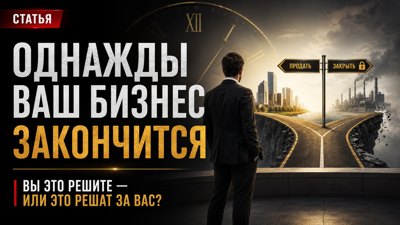 Однажды ваш бизнес закончится. Вопрос — вы это решите или это решат за вас?